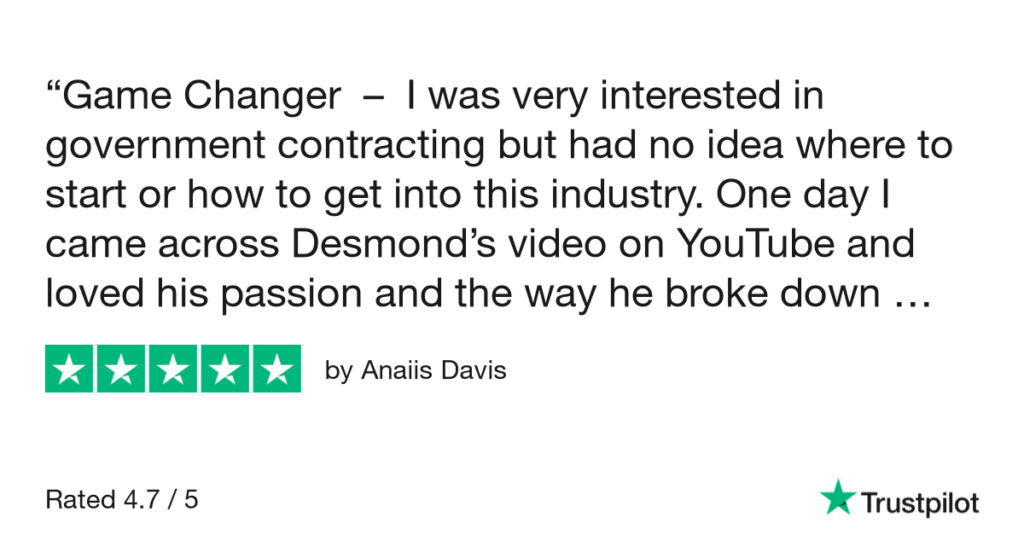 A screenshot of a five-star Trustpilot review by Anaiis Davis.